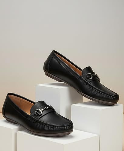 Image of CatBird Women's Metal Detail Slip-On Loafers | Cushioned Comfort Flats | Lightweight Office & Casual Shoes | Anti-Slip Sole Footwear