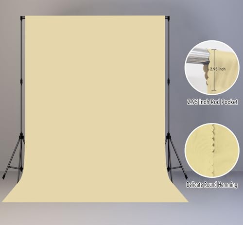 Fondo fotográfico Tan 6x9ft para sesiones y videollamadas miniatura 2