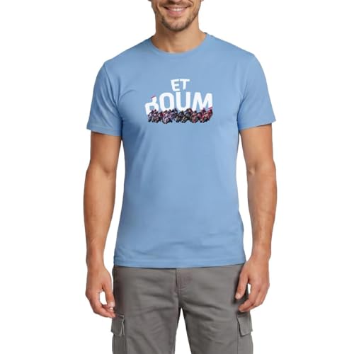 Spreadshirt Et Boum MotoGP Cadeau Moto T Shirt Homme, L, Carolina Blue