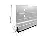 GALOFAY Door Metal Draft Stopper 32 inches Aluminum Mouse Blocker with Rubber Sweep Seal for Stop Under Doors Drafty Cover 2-3/8 inch Gap, 3-3/8