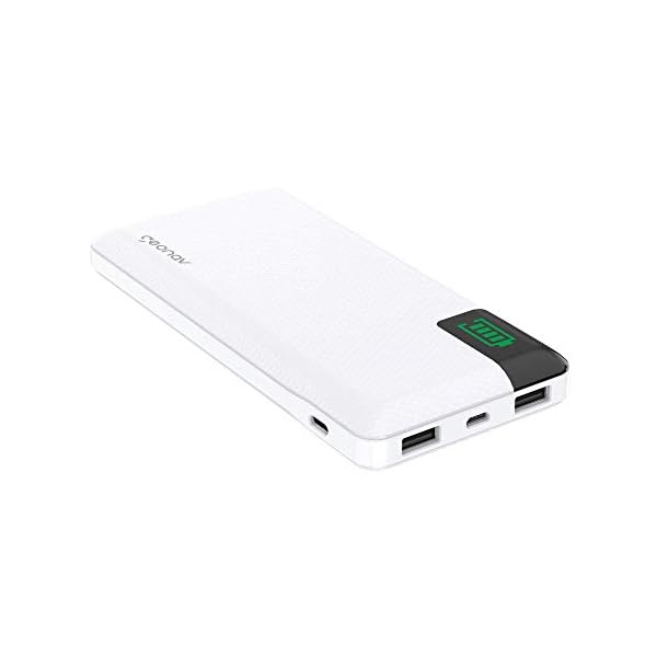 Geonav Carregador Portátil Universal 16.000mAh, 2 portas USB + 1 porta USB-C, Led Indicador de bateria, PB16KWT, Branco