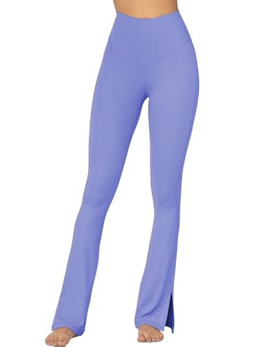 Legging fendu pervenche en maille extensible taille M