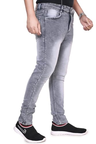 Image of Men's Slim Fit Mid-Rise Stretchable Denim Jeans Casual and Office Wear Soft Cotton Blend Comfortable Trendy Jeans