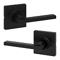 Kwikset Casey Interior Passage Door Handle, Lever For Closet and Hallway Doors, Reversible Non-Locking Handle Lever, Matte Black , with Microban Protection