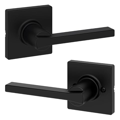Kwikset Casey Passage Door Lever in Matte Black Cover