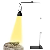 Altobooc Heavy Duty Adjustable Floor Heat Lamp Stand for Reptile & Amphibian Terrariums and Other...