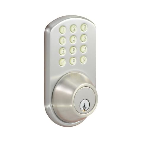 Morning Industry HF-01SN Keypad Deadbolt, Satin Nickel 8.50" x 4.70" x 4.20" Cover