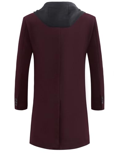 Image of APTRO Men's Wool Trench Coat Hoodie Winter Top Coat