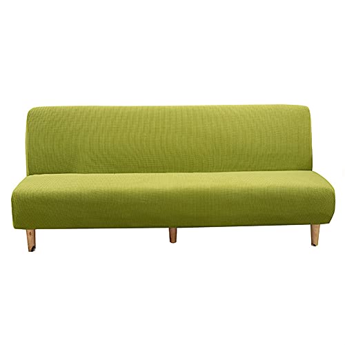 アームレスソファベッド用伸縮スリップカバー ポリエステルスパンデックス 布団カバー 滑り止め ブルー サイズ L: 195 210cm