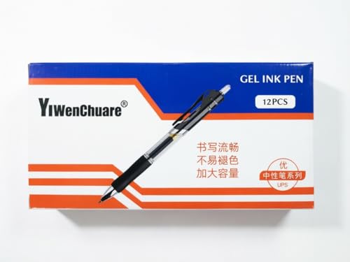 Bolígrafos de Gel K35, tinta azul marino, punta fina 0.5mm, retráctiles, pack 12 miniatura 2