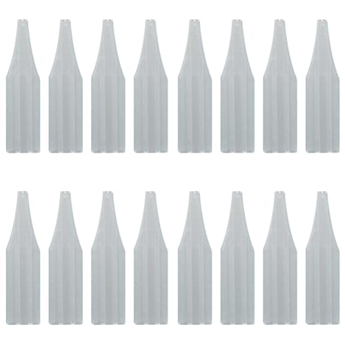 40 Pieces Tattoo Tip Tattoo Needle Tube Plastic Tattoo Needle Nozzle Double Hole Tattoo Needle Cap Tattoo Needle Tip Tattoo Nozzle Tips for 5F Tattoo Needle, Clear