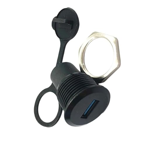 Puerto USB 3.0 redondo con diseño de disipación de calor, compatible con USB 2.0, entornos hostiles, aleación de zinc, conector de panel USB