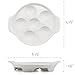 Bamboo's Grocery LoKii 6 Holes 2 Pack Ceramic Escargot Dish, Ceramic Snail Dish with Handles, Escargot Dish Diet Plates, White, 6 Inches, Medium