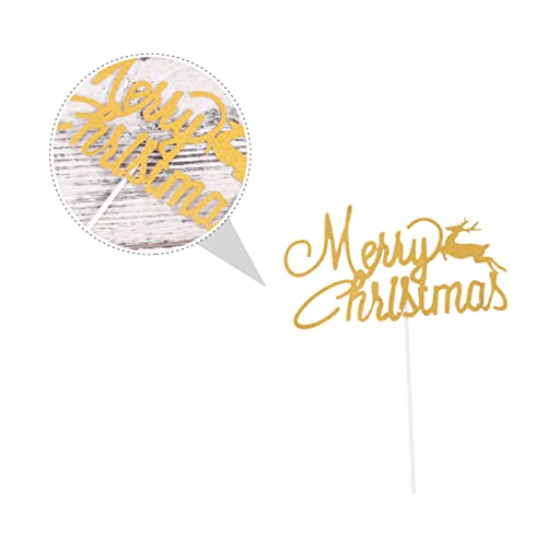 Amosfun 36 Pçs Decoração De Bolo De Natal Inserções De Veado Cupcake Decoração De Natividade Decoraç