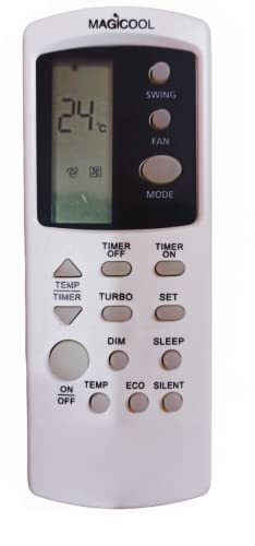 EHOP Ac-210 Compatible Remote Control for Whirlpool Magicool Split Ac with Silent Function Mgcl DLX 3S(Old Remote Must Be Same) Black