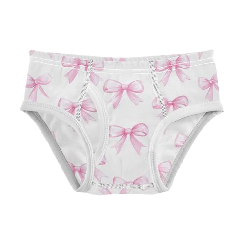 Wusikd Pink Bows Boys' Underwear Cotton White Color Boys Briefs Soft Toddler Underwear 2T
