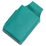 Profi Leder Kellnertasche Kellnerholster Gastrotasche Kellnerhalfter Haltertasche Kassierhalfter für Gastronomie Robustes Rindsleder geeignet für Kellnerbörsen oder Tablets bis 8 Zoll Grün