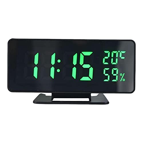 Reloj despertador digital automático y adorno decorativo con temperatura ajustable 2