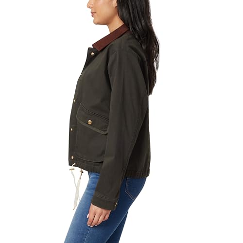 Angels Forever Young Women's Everflex Relaxed Stretch Canvas Barn Jacket3