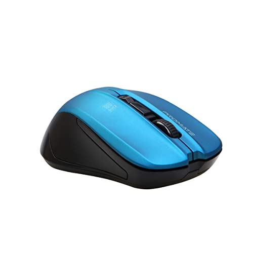 Promate Wireless Mouse, Comfortable Ambidextrous 2.4GHz Cordless Ergonomic Mice with 4 Programmable Buttons, Adjustable 1600DPI, Nano USB Receiver and 10m Working Range for Laptops, Contour