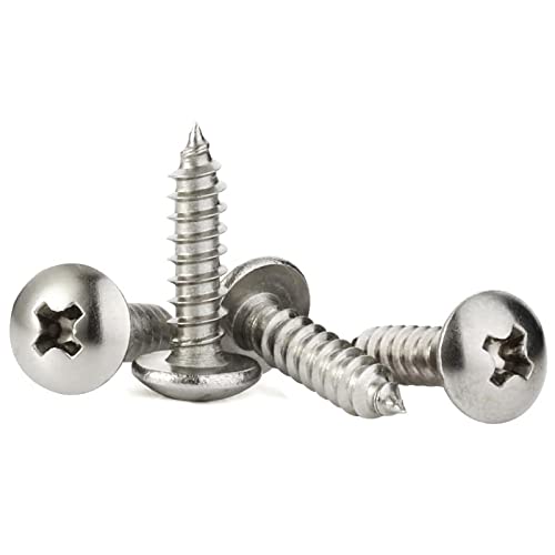 Vis auto-taraudeuses M4 x 12 mm cruciformes inox - Lot de 100 pcs