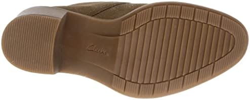 Clarks Women's Chelsea Boots Fashion, Dark Khaki Suede, 7.5 | Image 3