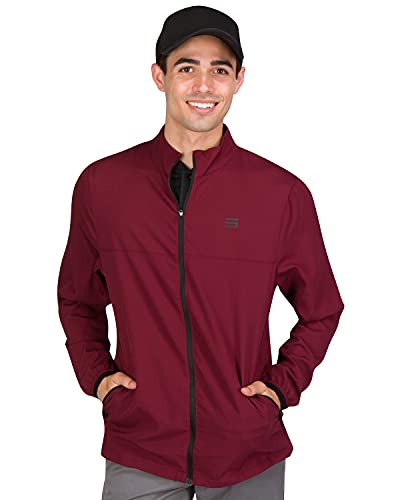 Three Sixty Six Mens Windbreaker Jackets - Zippered Golf Wind Breaker Jacket - Vented, Dry Fit