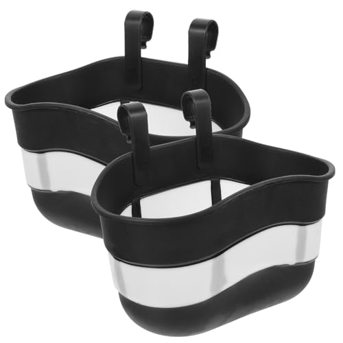 CALLARON 2個 用自転車プラスチックバスケット 小型前カゴ 滑り止め強化 軽量コンパクト収納 飲料やおや対応フロントハンド ランダムカラー