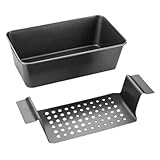 BEBEMOKO Antihaft Brotbackform aus Kohlenstoffstahl mit Einsatz Toast Kuchen und Laibbacken Schnelles und Gleichmäßiges Erhitzen für Bäckerei