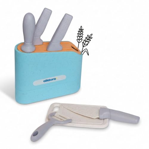 alldoro 60426 Messerblock Kinderküche, 7-TLG. Spielküchen Zubehör mit...