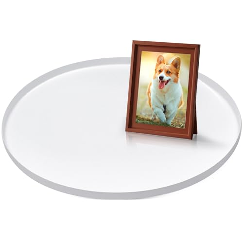 Yvttve Vassoio Decorativo Rotondo Bianco, Vassoio da Portata di Metallo, Vassoio organizzatore per Gioielli, Trucco, Articoli da Toeletta, Stoviglie da Cucina (bianco, Ø 40 cm)
