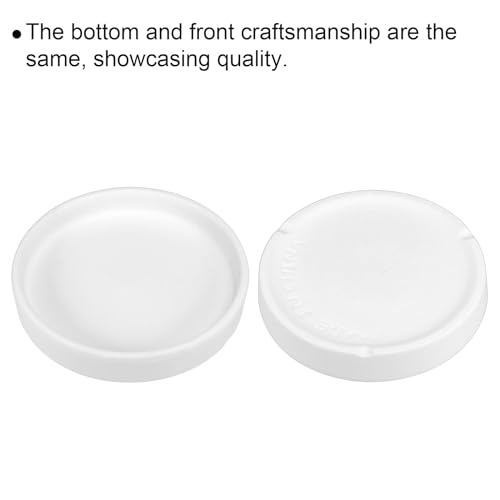 Soucoupes rondes en céramique PATIKIL blanches de 11,4 cm pour pot - 4