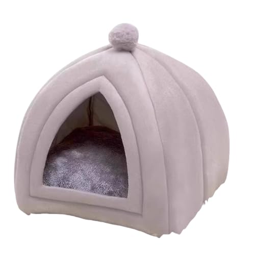 FUqaXINHuA 猫 ベット 犬用ベッド ペット ベッド 猫 ベッド 半密閉型ドーム型 ペットベッド 厚手 暖かい 猫ハウス 洗える クッション付き ペットハウス おしゃれ 可愛い 小型犬ベッド 防寒保温 猫こたつ ネコ寝床 猫の家 居心地良い 犬猫兼