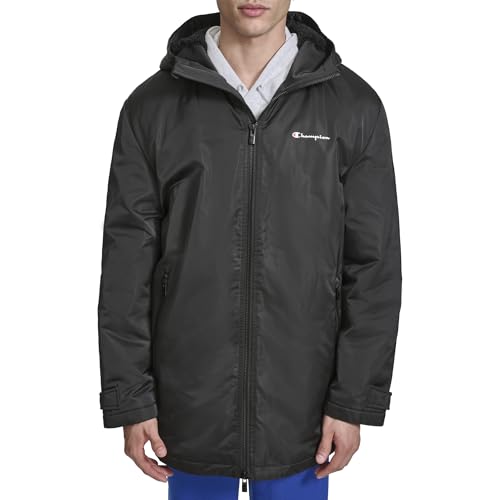 Champion Men's Sherpa Lined Mid-Length Sideline Jacket with Hood