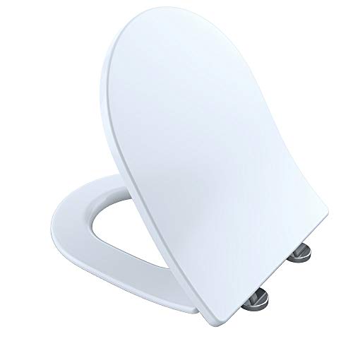 TOTO TSS247R01 Slim D-Shape Closed-front Toilet Seat with SoftClose Cotton - image 1