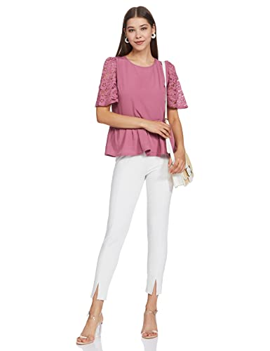 Image of Safana Women's Solid Regular Fit Shirt (LTP7767 Rosebud Pink 4XL)
