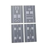 Alasum Modellflugzeug Startbahn Kunststoff 60x10cm Miniatur Flugfeld Diorama Basis für Flugzeugmodell Ausstellung und Flughafen Hintergrund