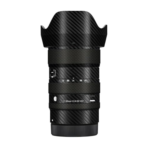 SUPBIG カメラアクセサリー Sigma ART 17-40mm F1.8 DC RF Mount 標準ズームレンズ対応 レンズ保護フィルム 迷彩柄 防水 耐擦傷 耐摩耗 正確カット スキンシール 装飾ステッカー(炭素繊維黒)
