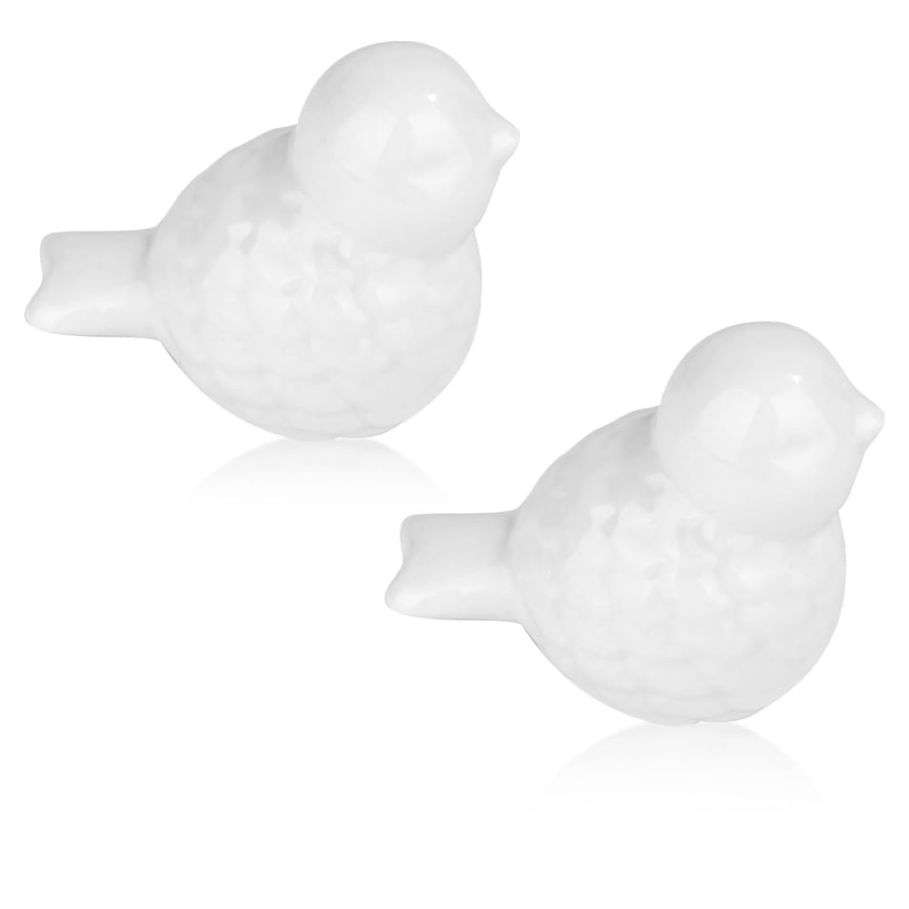 CTRLZS Easy Installation 2pcs Ceramic Toilet Bolt Caps, Cute Bird Covers Toilets Bolt Covers Set