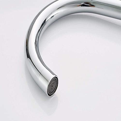 Robinet d'évier de cuisine à arc élevé en laiton avec double levier céramique