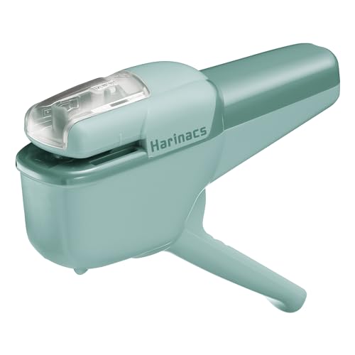 Image of Kokuyo Stapleless Stapler, Harinacs Handheld Staple-Free, Up to 10 Sheets No Staple Binding, Portable Compact Holeless Stapler, Green Blue, Japan Import (SLN-MSH110GB)