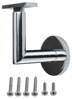 Flower Bee Floral Supply Handrail Bracket Support ~Chrome Finish Steel Supports up to 250 Pounds Stud Mount Tool Included Instructions Included (1)