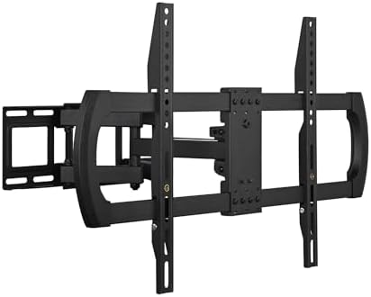 PrimeCables Full Motion TV Wall Mount - Fits 37-80 Inch Curved/Panel TVs up to VESA 600 and 132 Lbs, Swivel& Tilt, Dual Articulating Arm and 16-inch Wall Wood Stud Compatibility