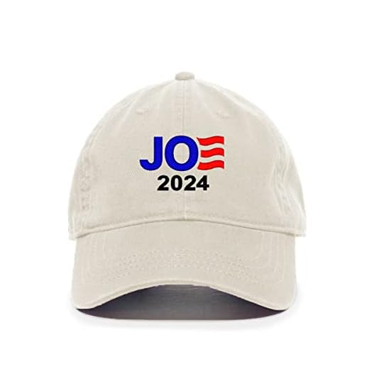 DSGN BY DNA Boné de beisebol Joe Biden 2024 bordado de algodão ajustável, Putty, Tamanho �nica