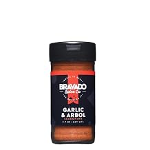 Garlic and Arbol Seasoning By Bravado Spice Gluten Free, Vegan, Low Carb Paleo All Natural 3 oz All Seasoning Bottle Award Winning Gourmet All Purpose Seasoning
