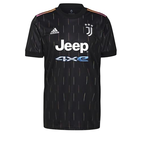 adidas Juventus Turin Mens Short Sleeve Away Jersey Black Small