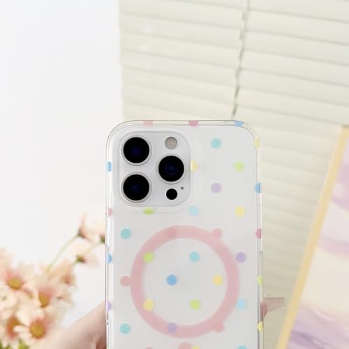 Coque iPhone 14 à pois couleur bonbon pour vos sorties