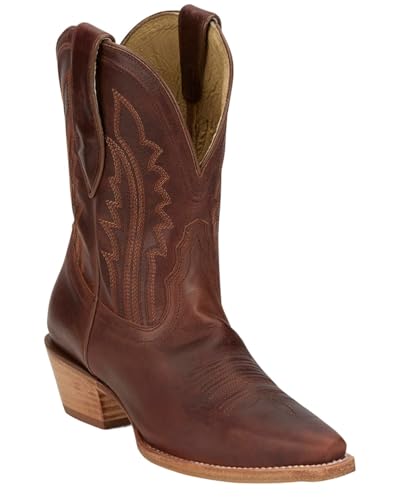 Tony Lama Women's Areli Western Booties Snip Toe - DR3251 8 1/2 M US Cognac