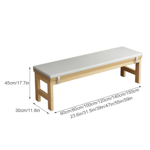 Banco de entrada de madera de pino de 100cm y carga de 300kg 3