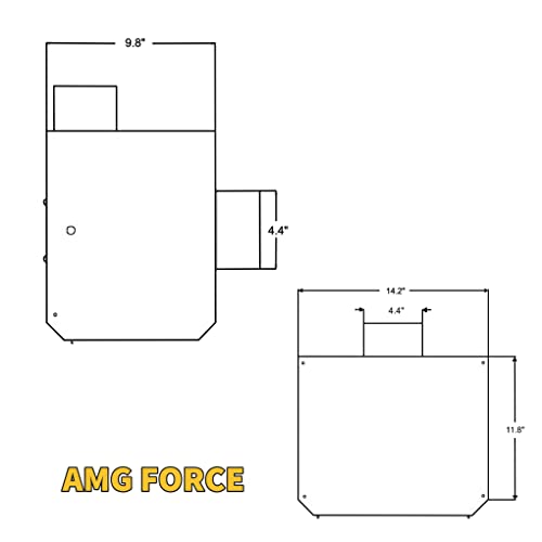 Image of Festa AMG Force Radon Fan - Quiet and Energy Efficient 240 CFM Radon Mitigation System Inline Fan - 4 inch Electric Waterproof Inline Duct - Powder-coated steel - White